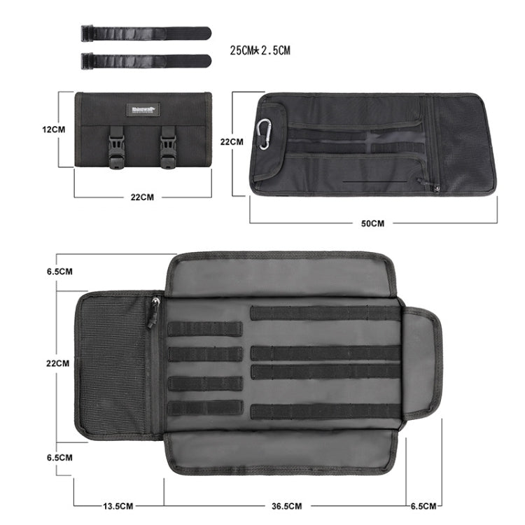 Rhinowalk MT103 Motorcycle Maintenance Tool Storage Bag Portable Repair Kit Bag(Black)