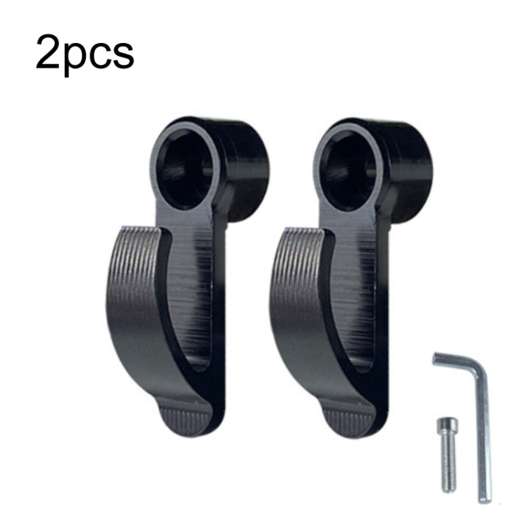 2pcs Motorcycle Modified Helmet Hook Scooter Side Storage Hook(Black)