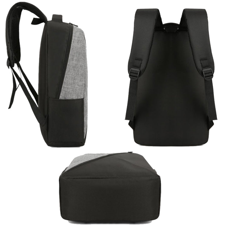 3 In 1 Computer Shoulder Bag Oxford Cloth Schoolbag Multifunctional USB Business Bag(Navy Blue)