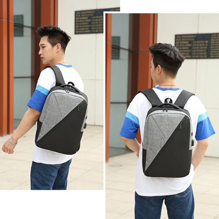 3 In 1 Computer Shoulder Bag Oxford Cloth Schoolbag Multifunctional USB Business Bag(Red)