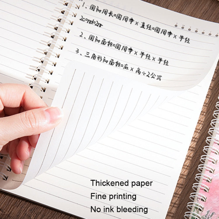 4books /Set  W752B Oil Painting Landscape A5 Coil Book Thickened Horizontal Line Notebook(Sell Happiness)