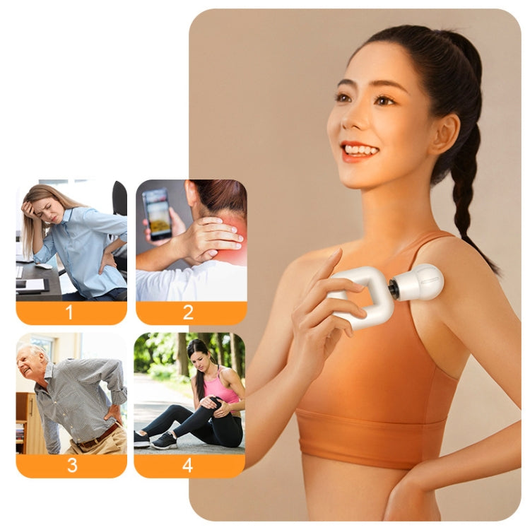TS201 Square Muscle Relaxation Wireless Fascia Gun Mini Adjustable Portable Massager(Black)