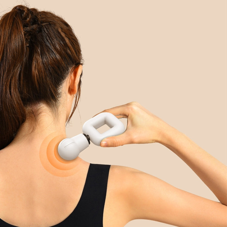 TS201 Square Muscle Relaxation Wireless Fascia Gun Mini Adjustable Portable Massager(White)