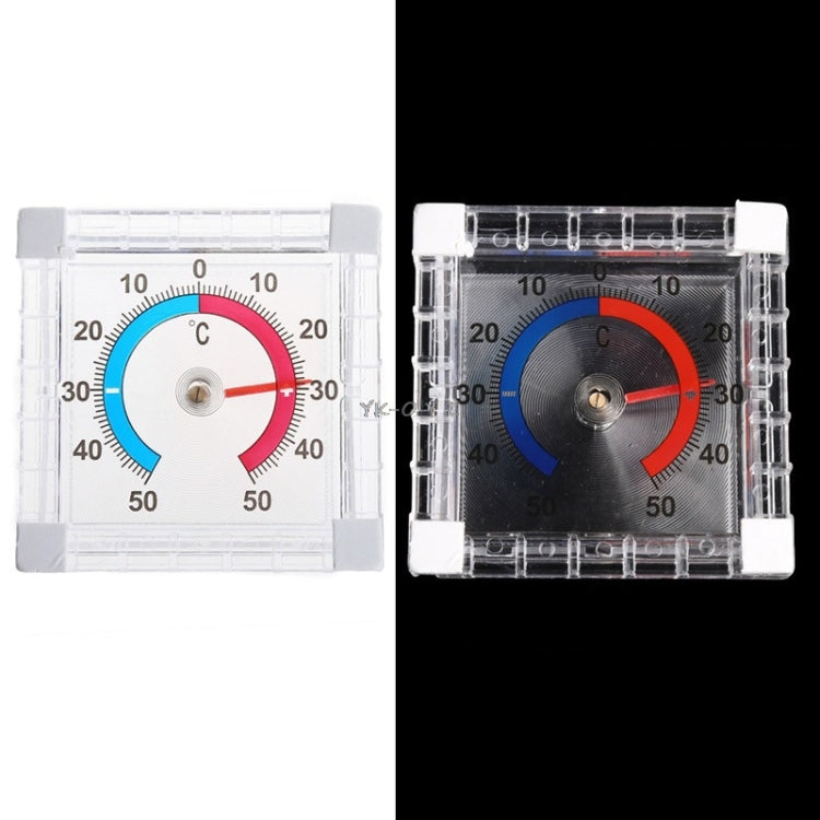 Square Window Door Thermometer Pointer Type Cold And Summer Table(As Show)