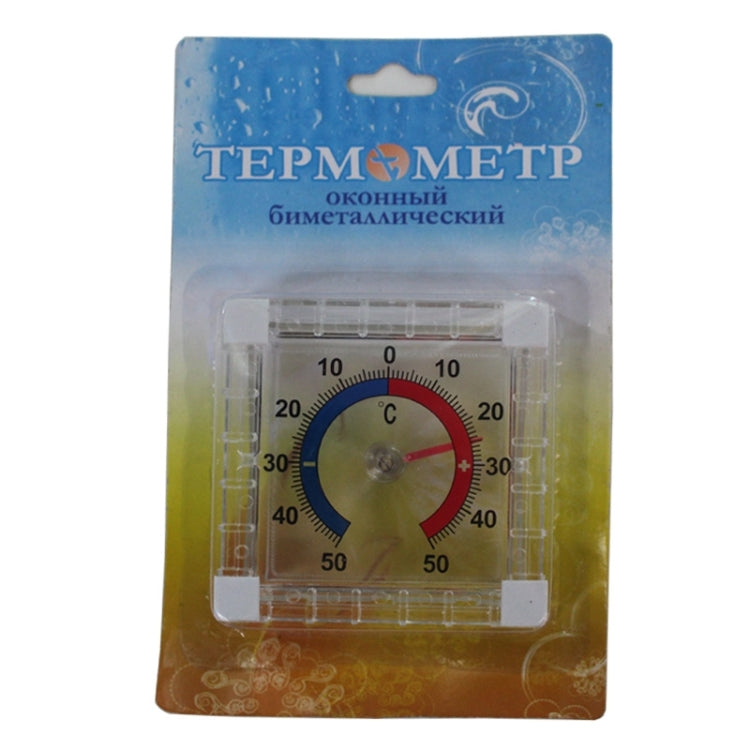 Square Window Door Thermometer Pointer Type Cold And Summer Table(As Show)