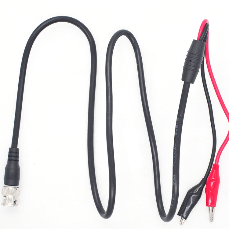 2pcs BNC To 2 x Crocodile Clips Double Head Coaxial Cable Video Cable, Length: 0.5m