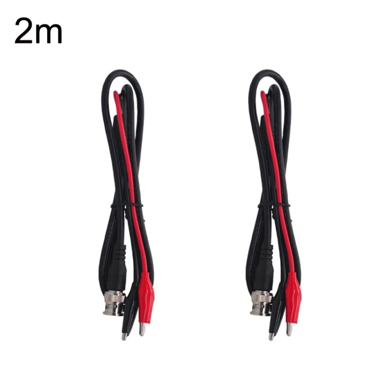 2pcs BNC To 2 x Crocodile Clips Double Head Coaxial Cable Video Cable, Length: 2m