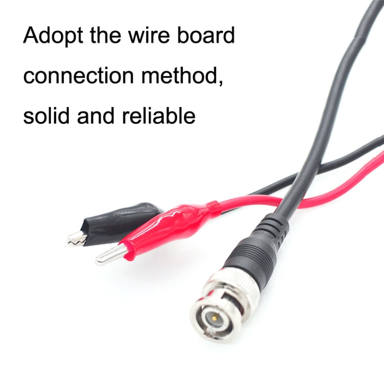2pcs BNC To 2 x Crocodile Clips Double Head Coaxial Cable Video Cable, Length: 3m