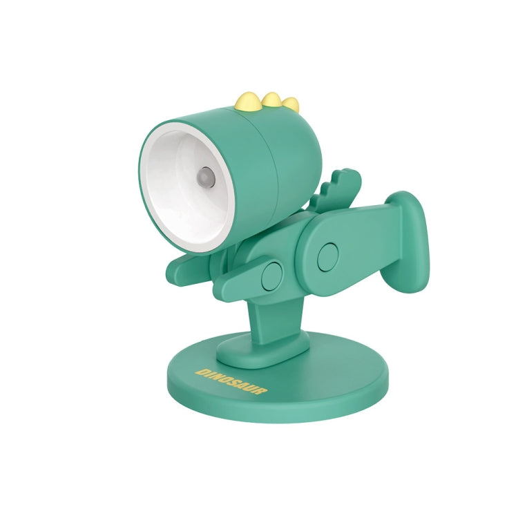 Mini Table Lamp Desktop DIY Ornaments Folding Night Light(Dinosaur Green)