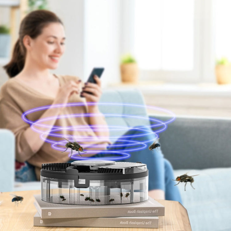 S008 Automatic Fly Killer Silent USB Household Fly Trap, Spec: USB Type (Black)