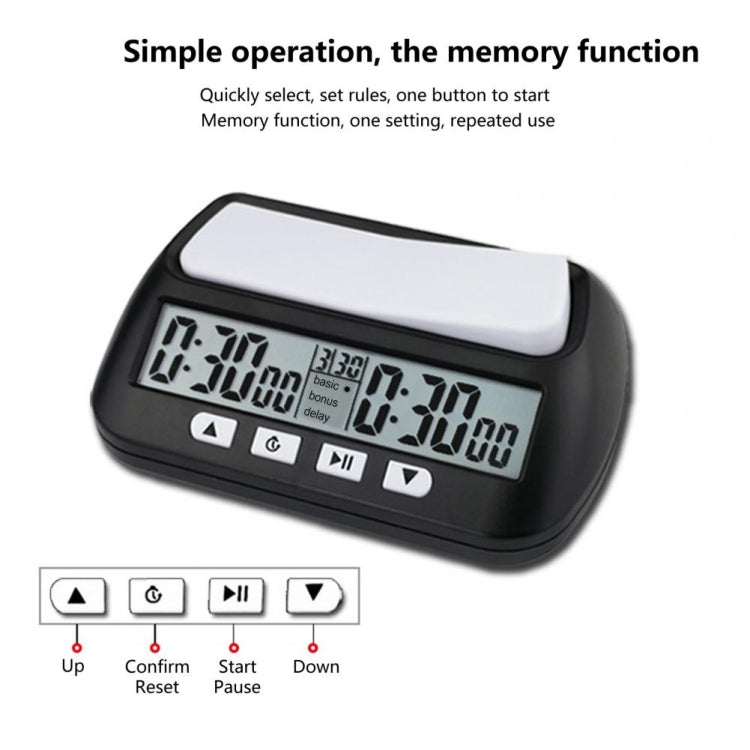 YS YS-902 Chess Timer Chess Clock for Go Tournament(Yellow English Version)
