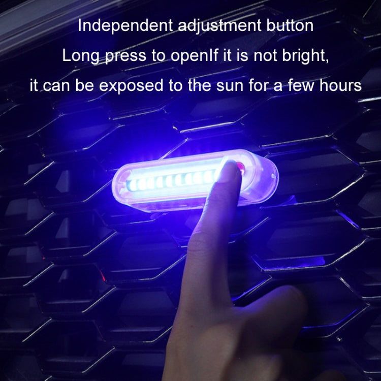 Motorcycle Electric Car Anti-Rear Collision Solar Strobe Warning Light, Specification: Colorful Light