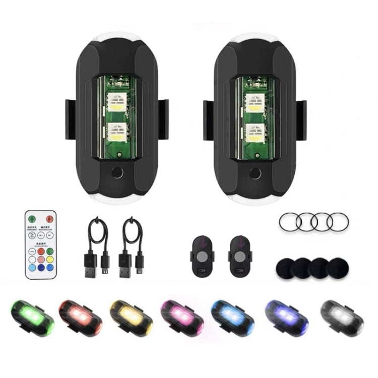 Vibration Remote Control Induction Motorcycle Wireless Strong Magnetic Warning Flash Light, Specification: 2 Light +1 RC