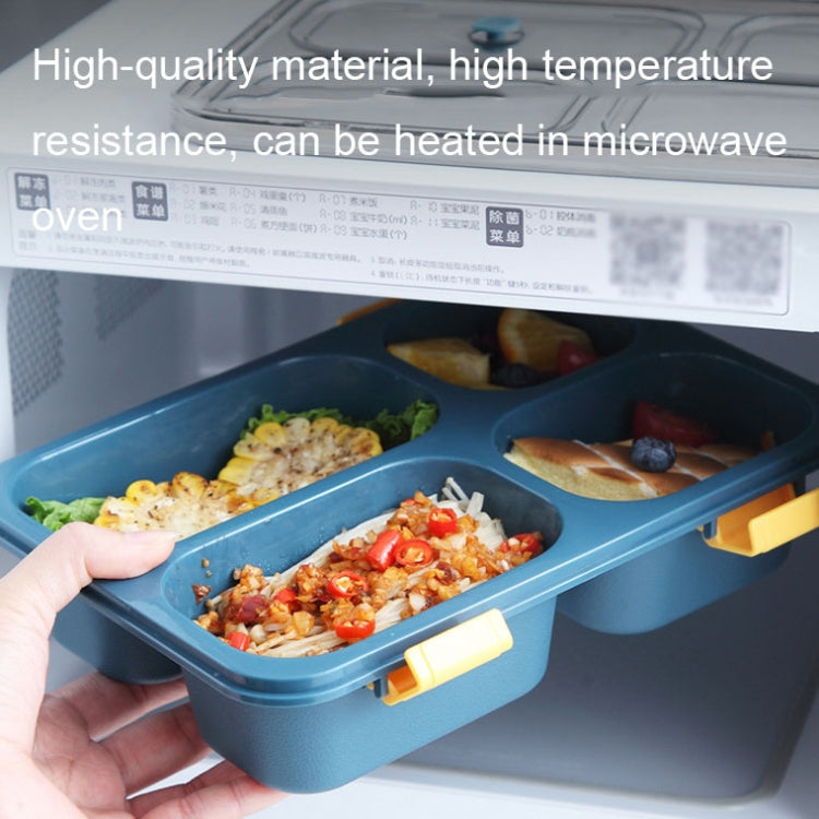 Sealed Compartment Microwave Plastic Lunch Box Portable Student Lunch Plate, Specification: 850ml (Red)