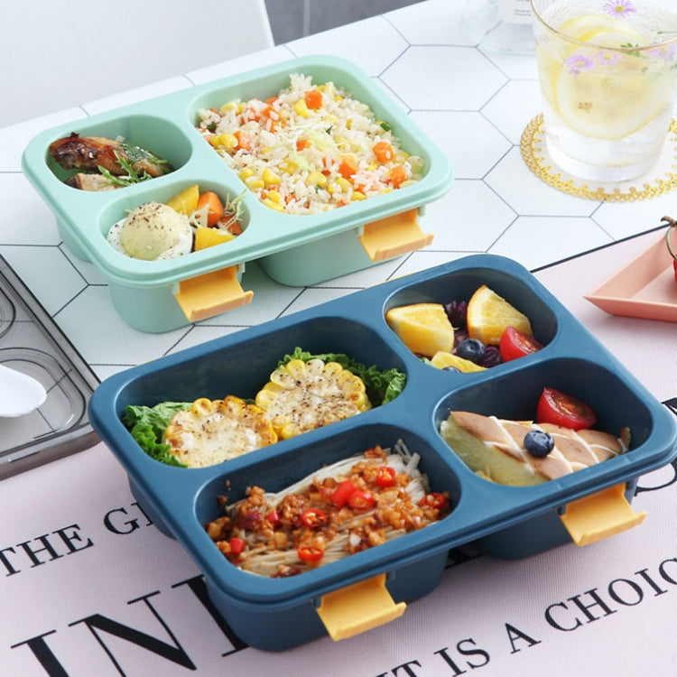 Sealed Compartment Microwave Plastic Lunch Box Portable Student Lunch Plate, Specification: 850ml (Red)