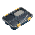 Sealed Compartment Microwave Plastic Lunch Box Portable Student Lunch Plate, Specification: 1.3L (Blue)