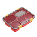 Sealed Compartment Microwave Plastic Lunch Box Portable Student Lunch Plate, Specification: 1.3L (Red)