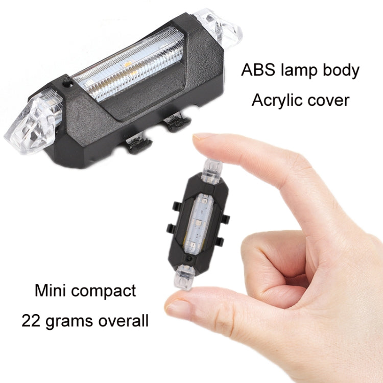 Motorcycle Bicycle Charging Strobe Decorative Warning Tail Light(Blue Light)
