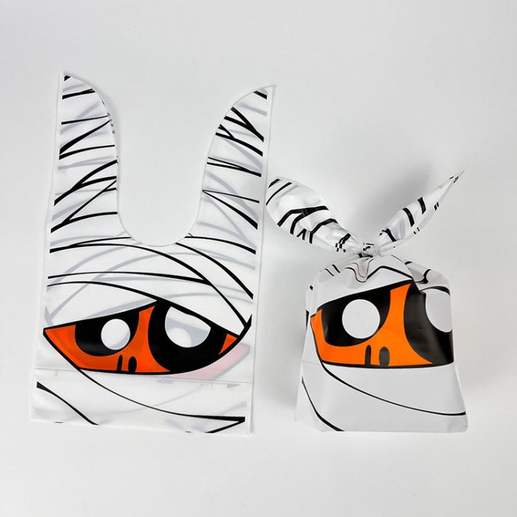 50pcs /Pack Halloween Packaging Bags Candy Snacks Treat Bags, Size: 13.5x22cm(Little Zombie)