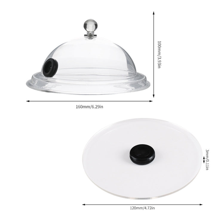 Cocktail Acrylic Smoker Hood Kitchen Cooking Hood(Transparent)