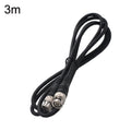 BNC Male To Male Straight Head Cable Coaxial Cable Video Jumper, Length: 3m