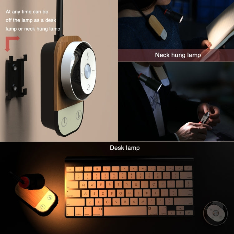 2700-6500K LED Bedside Table Lamp Eye Protection Magnetic Suction Night Light Wall Lamp(White)