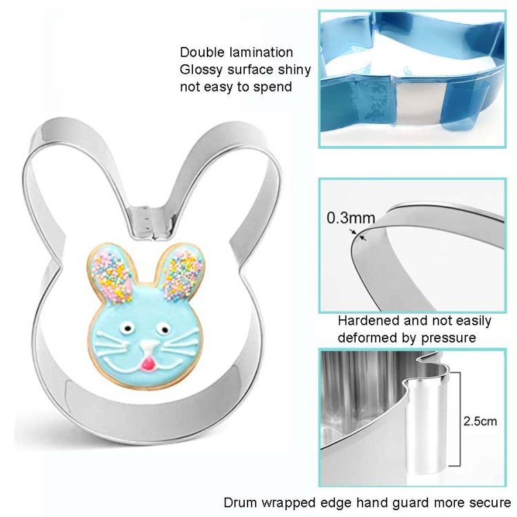 5pcs Cat Cookie Mold Stainless Steel DIY Baking Utensils(Style Random Delivery)