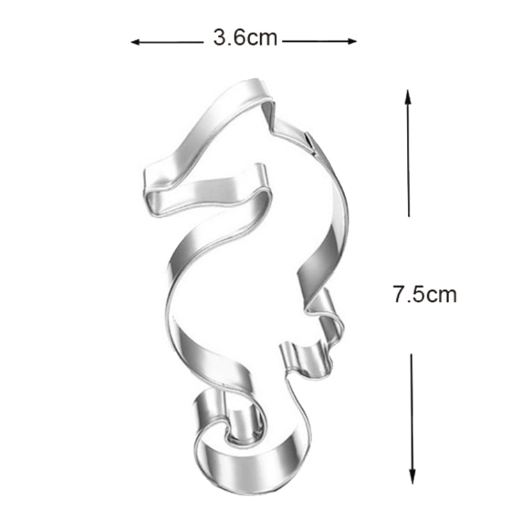 3 in 1  Ocean Series Seahorse Starfish Shell Baking Moulds Flip Sugar Cookie Mould