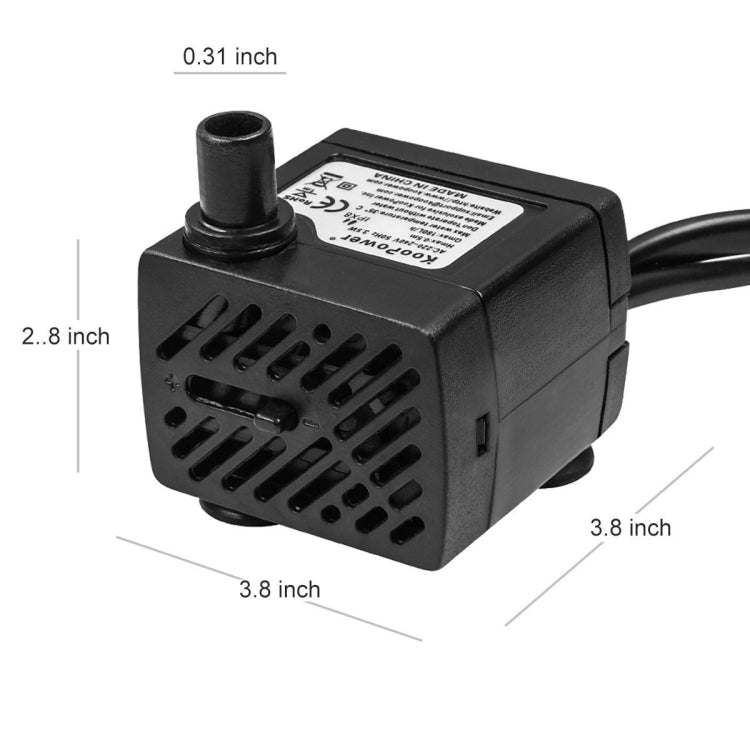 3W 4 Light Silent Aquarium Fish Tank Filtration Submersible Pump Fountain Water Pump EU Plug