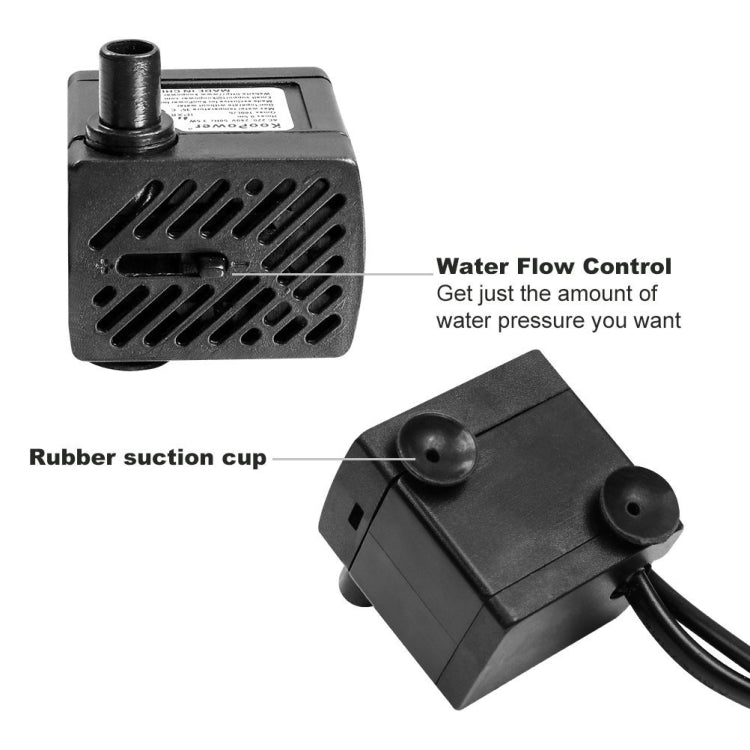 3W 4 Light Silent Aquarium Fish Tank Filtration Submersible Pump Fountain Water Pump EU Plug