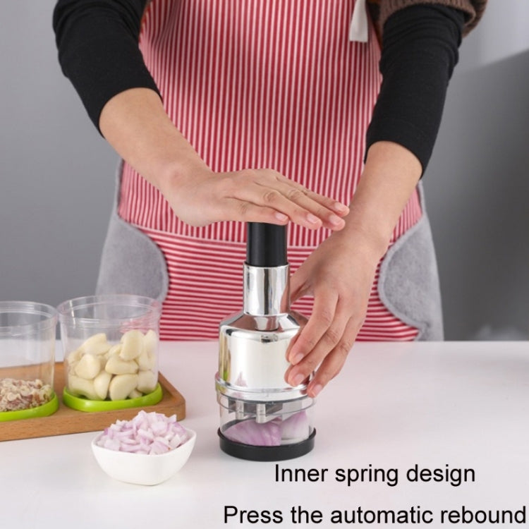 Press Kitchen Cutter Garlic Onion Pat Knife, Specification: Plating Silver