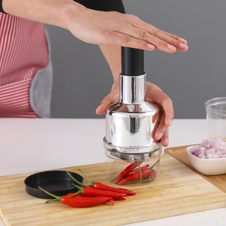 Press Kitchen Cutter Garlic Onion Pat Knife, Specification: Plating Silver
