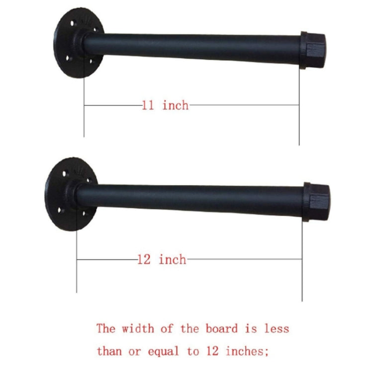 Wrought Iron Hanging Potted Plant Wall Shelf Water Pipe Shelf 12inch