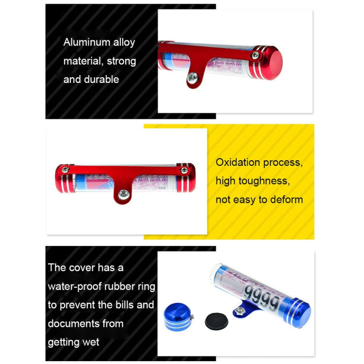 TF-2224 2pcs Multifunctional Waterproof Motorcycle Tax Bill Collection Tube(Red)