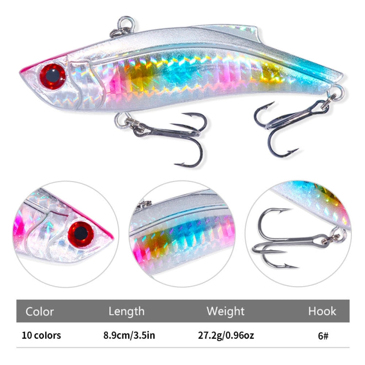 HENGJIA VI025 Submerged Trembling Swimming VIB Lure Plastic Fake Bait, Size: 9cm 28g(10)