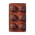 Silicone Baking Tools Cookie Chocolate Waffle Cake Mold,Style: 6-grid Pudding Mold