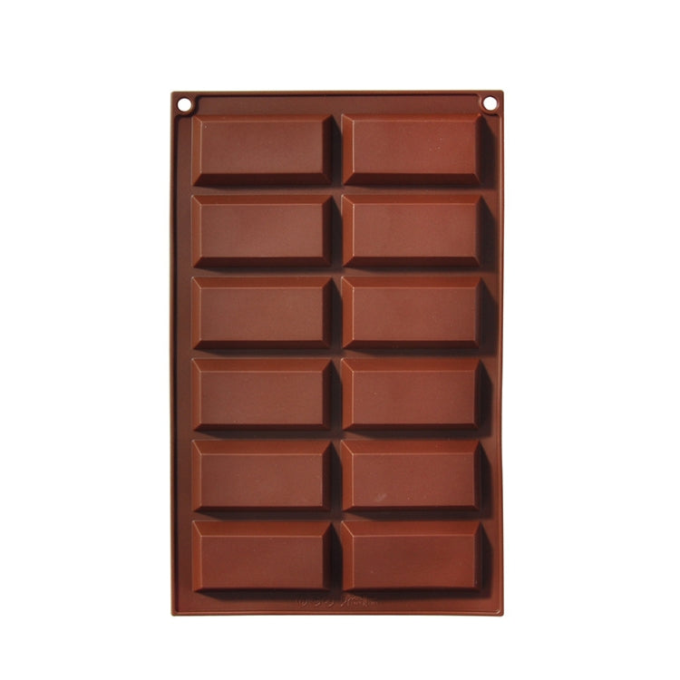 Silicone Baking Tools Cookie Chocolate Waffle Cake Mold,Style: 12-grid Chocolate Mold