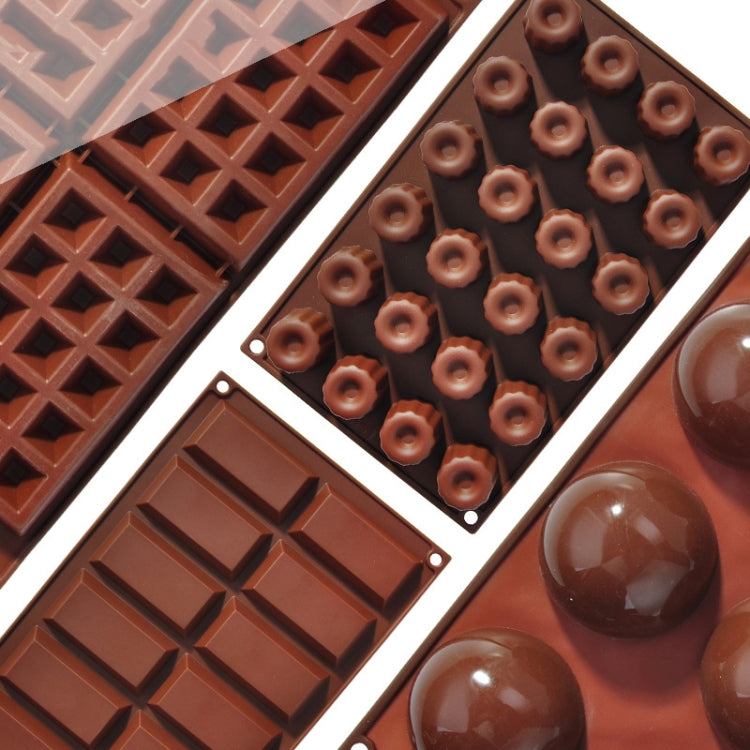 Silicone Baking Tools Cookie Chocolate Waffle Cake Mold,Style: 6-grid Waffle Mold