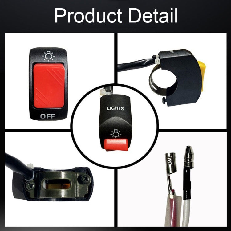 TF-1796 Electric Motorcycle Retrofit Accessories Double Flash Warning Light Switch(Random Color Delivery)