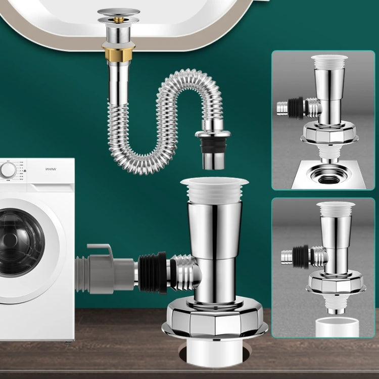 Three Head Washing Machine Floor Drain Joint Pipe Connector, Spec: B4