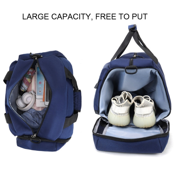 Waterproof Large-capacity Travel Bag Dry and Wet Separation Sports Bag(Beige)
