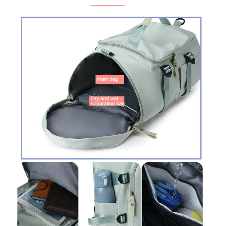 Multifunctional Travel Backpack Large Capacity Portable Drum Bag Sports Bag(Blue)