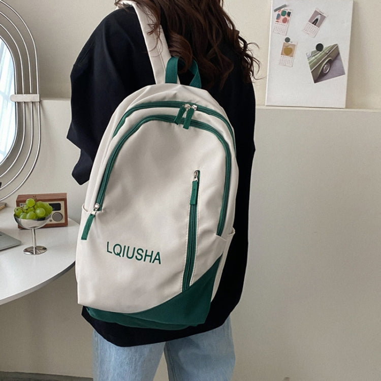 Girls School Bag Backpack Large Capacity Lightweight Student Backpack(White)