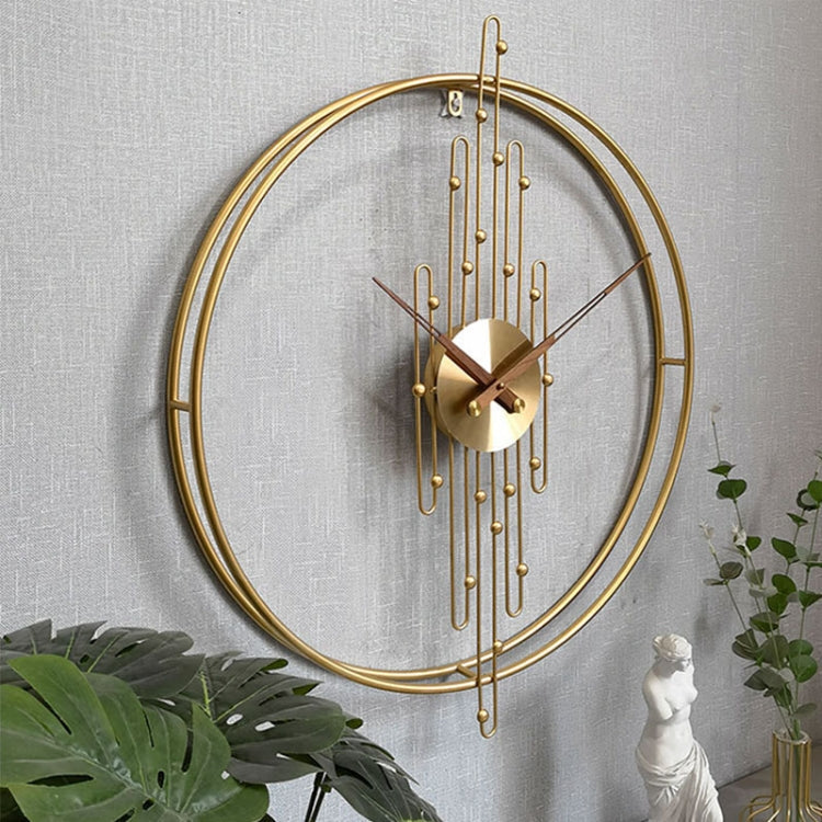 YX0801 Simple Art Living Room Background Wall Decoration Clock Mute Wall Clock, Color: 60cm Gold