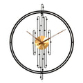 YX0801 Simple Art Living Room Background Wall Decoration Clock Mute Wall Clock, Color: 60cm Black