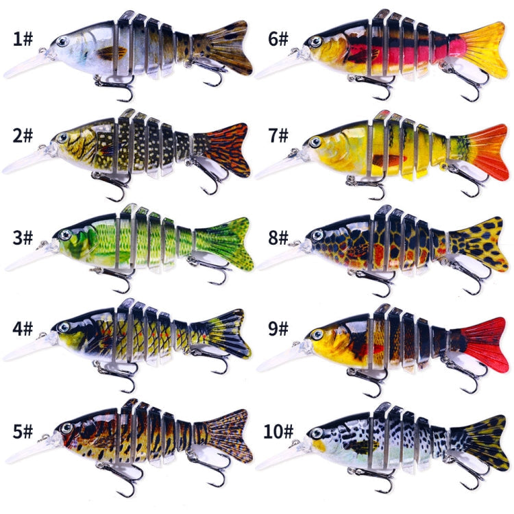 HENGJIA JM065 12cm Luya Fishing Gear Bait Multi-Section Fish Sinking Lure(1)