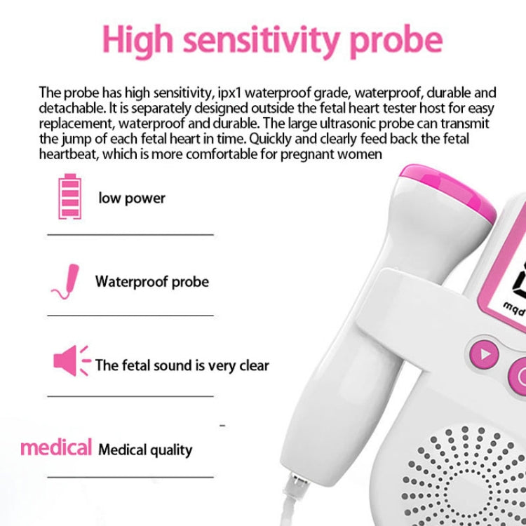 B3 Home Doppler Ultrasound Handheld Fetal Heart Pregnant Women Fetal Heart Monitor(Green)