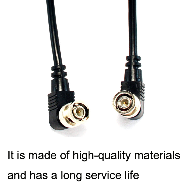 BNC Male to Male Elbow Audio and Video Cable Coaxial Cable, Length: 1m