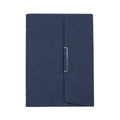 6 Hole Three Fold Loose-leaf Case A5 Business Notebook Office Stationery Notepad(Blue)