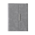 6 Hole Three Fold Loose-leaf Case A5 Business Notebook Office Stationery Notepad(Grey)